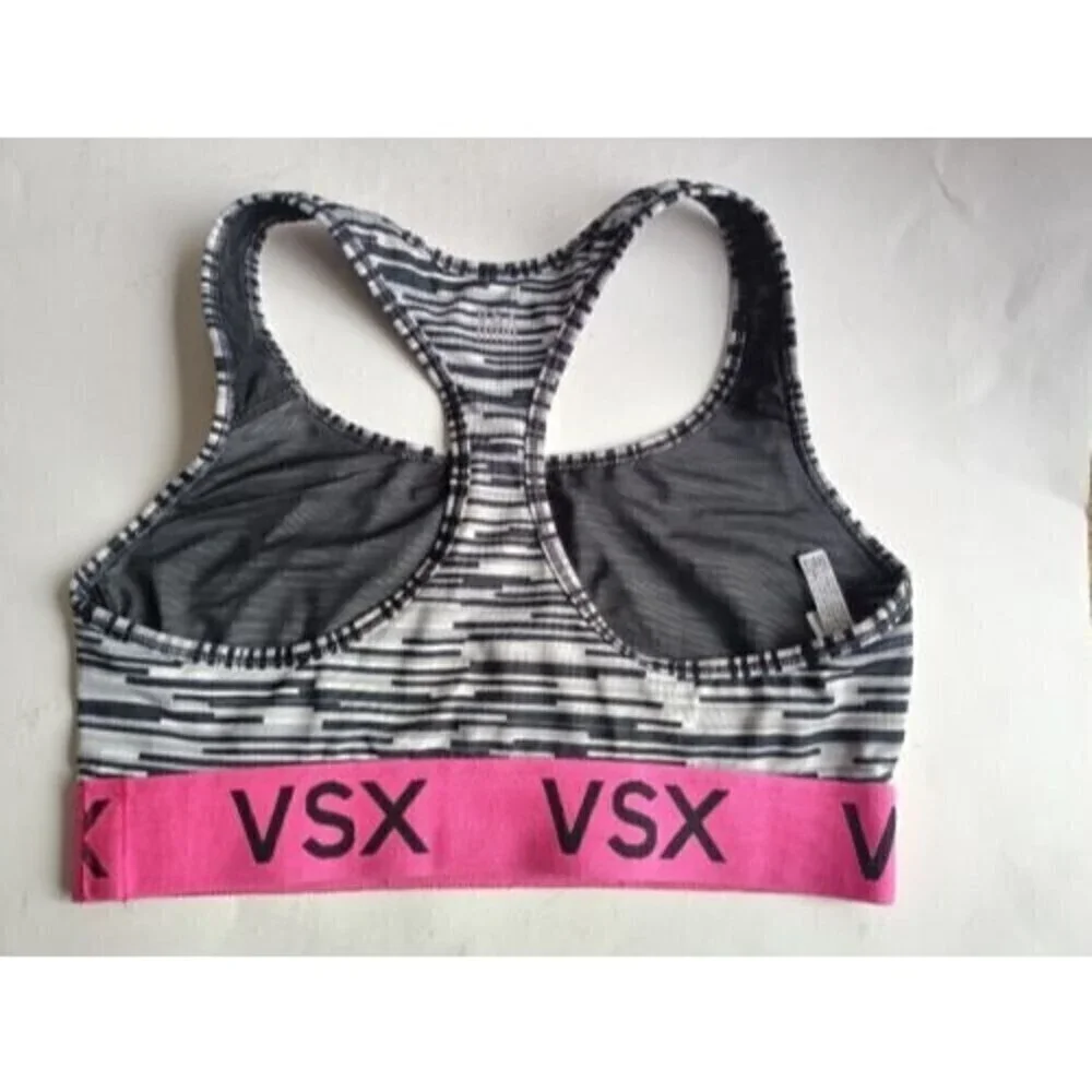 2 Victoria's Secret Sports Bra Womens Size Medium Pink VSX Sports Activewear - Picture 3 of 11